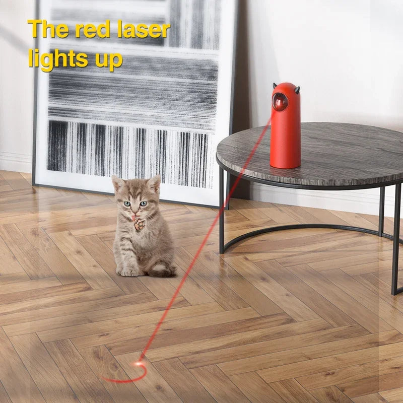 Interactive LED Laser Cat Toy - Automatic Handheld Electronic Teaser for Indoor Pets