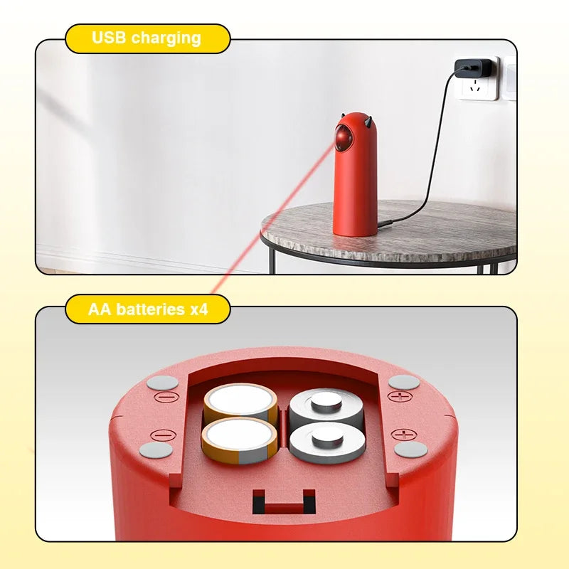 Interactive LED Laser Cat Toy - Automatic Handheld Electronic Teaser for Indoor Pets