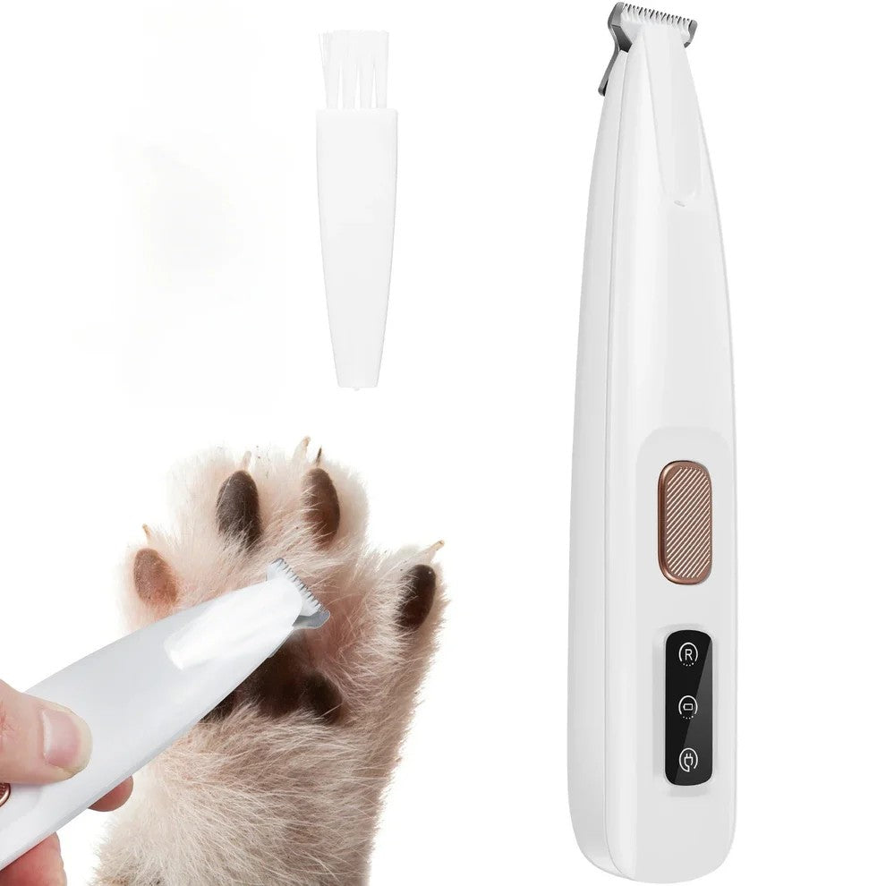 LED Pet Trimmer - Waterproof Pet Clippers with Safety Light & Wide Blade