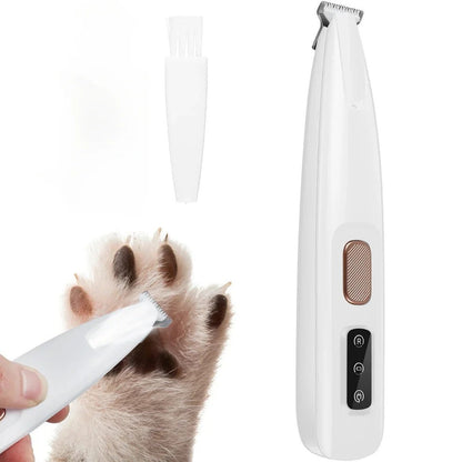 LED Pet Trimmer - Waterproof Pet Clippers with Safety Light & Wide Blade
