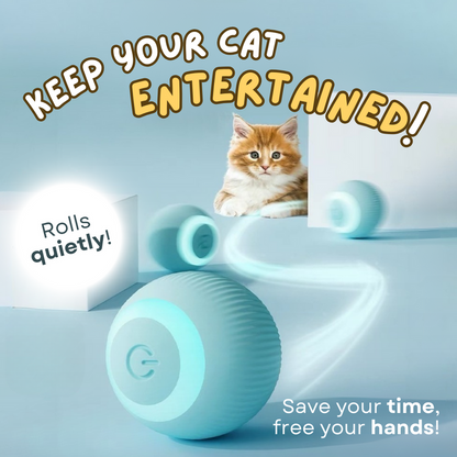 Automatic Rolling Cat Toy with Faux Tail