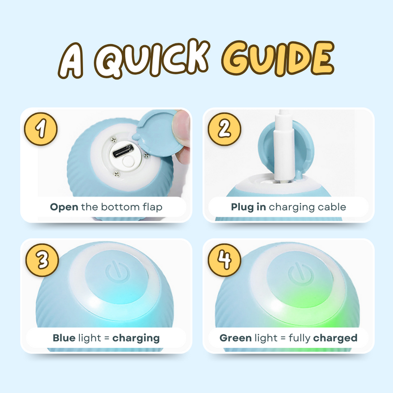 Automatic Rolling Cat Toy with Faux Tail