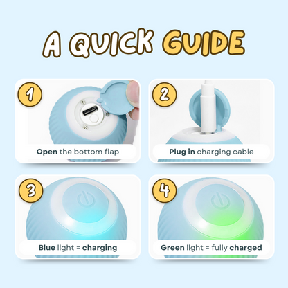 Automatic Rolling Cat Toy with Faux Tail