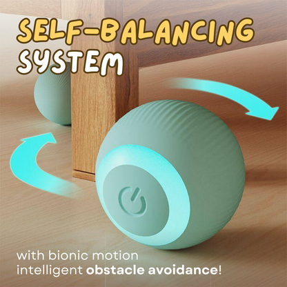 Automatic Rolling Cat Toy with Faux Tail